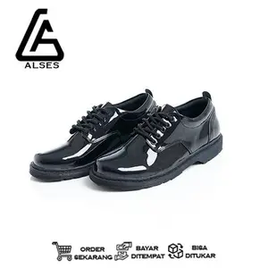 OGUS X Sepatu Pria Dokmart Low Mengkilap Formal Kasual Hitam Kerja Kantoran Kondangan Sepatu PDH Casual Formal Pantofel Pria Kulit Pu Asli Original Oxpord Hitam Pria Resmi Kerja Kuliah Wisuda Guru Pns Nikahan Terbaru Terlaris Murah COD Shoes Black Pesta
