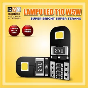 Lampu LED T10 W5W CANbus Black 2 Sisi ERROR Free Super Bright Super Terang