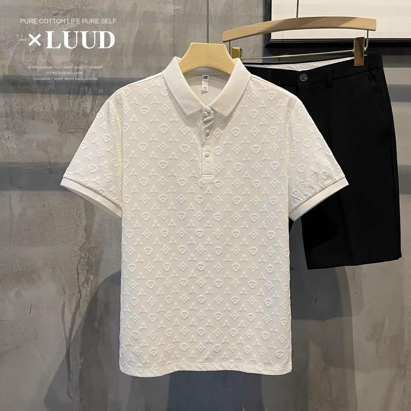 Áo Polo Jacquard, Phong Cách Thường Ngày Thời Trang Sang Trọng Giá Cả Phải Chăng Thoải Mái Và Thoáng Khí, Thích Hợp Cho Mùa Hè, Hàng Mới Về, Dáng Ôm, Áo Len Cổ Lọ, Dành Cho Nam Menswear Shirt 3