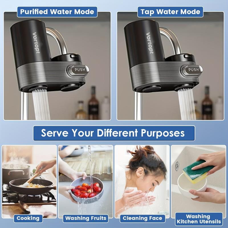 Sink filter, black faucet filter, 350 gallon (about 350 liters) faucet filter, suitable for kitchen, bathroom 0