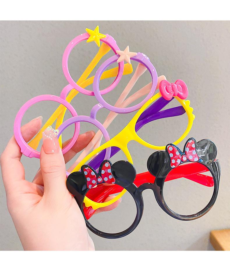 Product Introduction of Children's Glasses Frame Girls' Cute Cartoon Glasses without Lens Baby Boy Photo Decoration Girls' Baby Frame 2