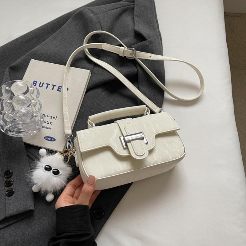 Túi xách nữ, túi đeo chéo khóa H da nhung tặng kèm móc treo quả bông K654