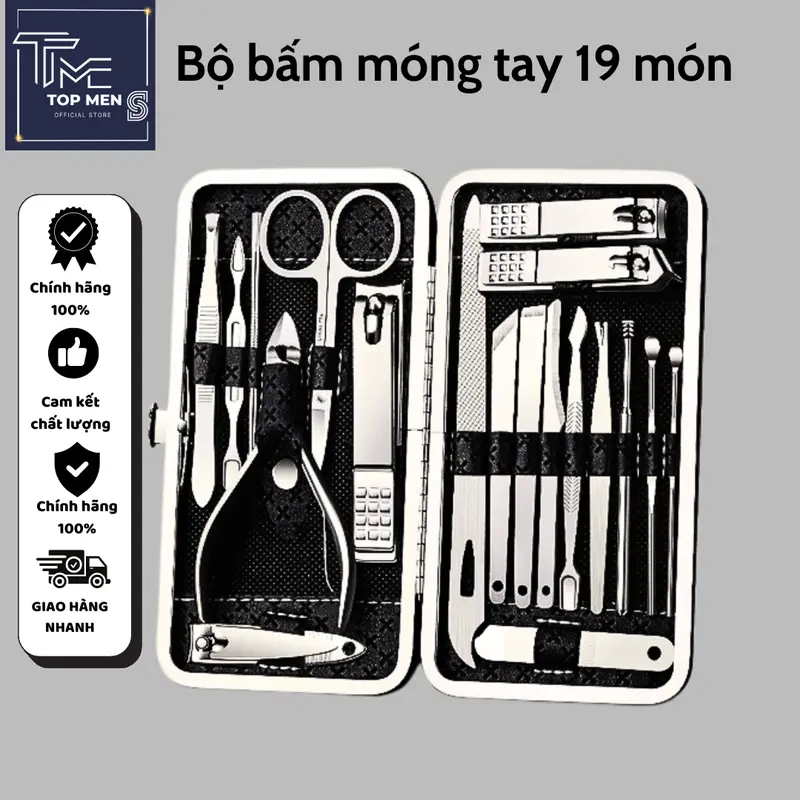 Bộ Bấm Móng Tay 19 Món Thép Không Gỉ-Bộ Cắt Móng Tay Cao Cấp 0