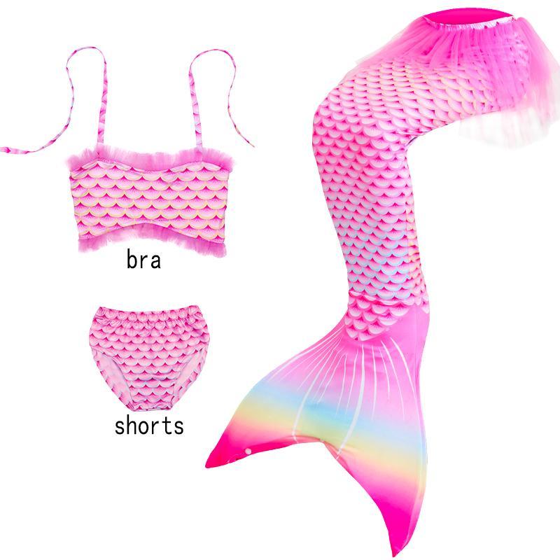 Product Introduction of Mermaid Costume Set, 1 Set Mermaid Tail & Bra & Panty Set, Party Supplies for Girls, Party Clothing for Birthday Gift, Party Supplies 0