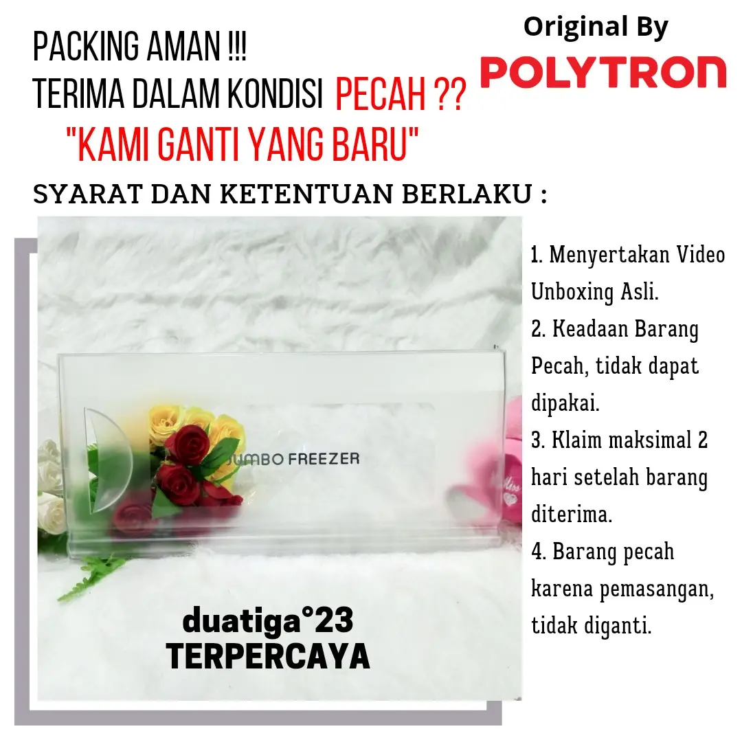 TUTUP FREEZER KULKAS POLYTRON 1PINTU