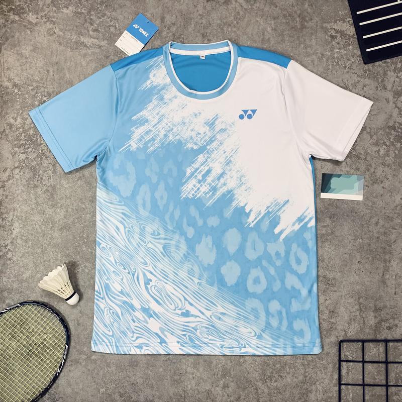 ÁO CẦU LÔNG YONEX NAM NỮ XANH LAM PHỐI TRẮNG, Áo Yonex Mùa Giải Mới 2023 Thi Đấu Chuyên Nghiệp