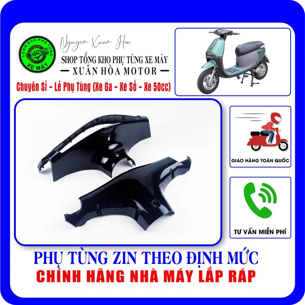 Bộ ốp đầu trước sau Xe điện Gogo (DKBike, Dibao, Osaka, YADE, Victoria, Espero, DV Motor...) (Chất liệu nhựa ABS nhập) Phụ Kiện Phụ Tùng