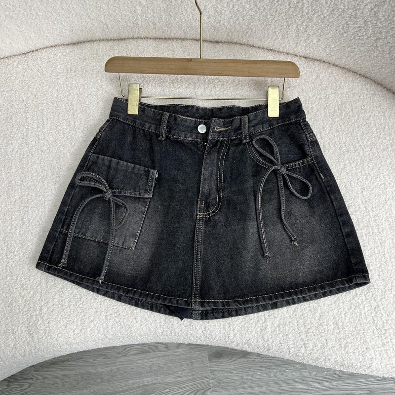  Chân váy jean bigsize nữ dáng A ngắn công sở lưng cao đứng from chất demi phong cách cá tính trẻ trung thời trang CV403 