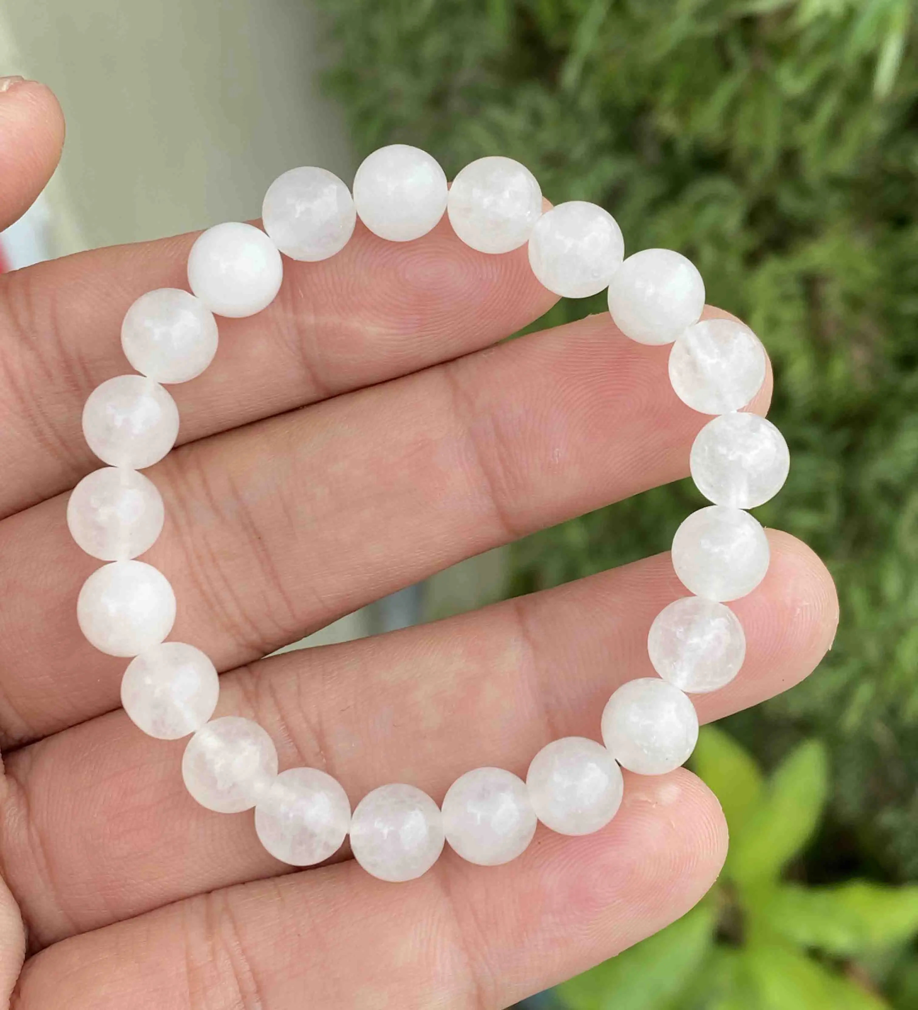 Vòng tay phong thuỷ mệnh thuỷ, kim Đá TA Trắng thiên nhiên