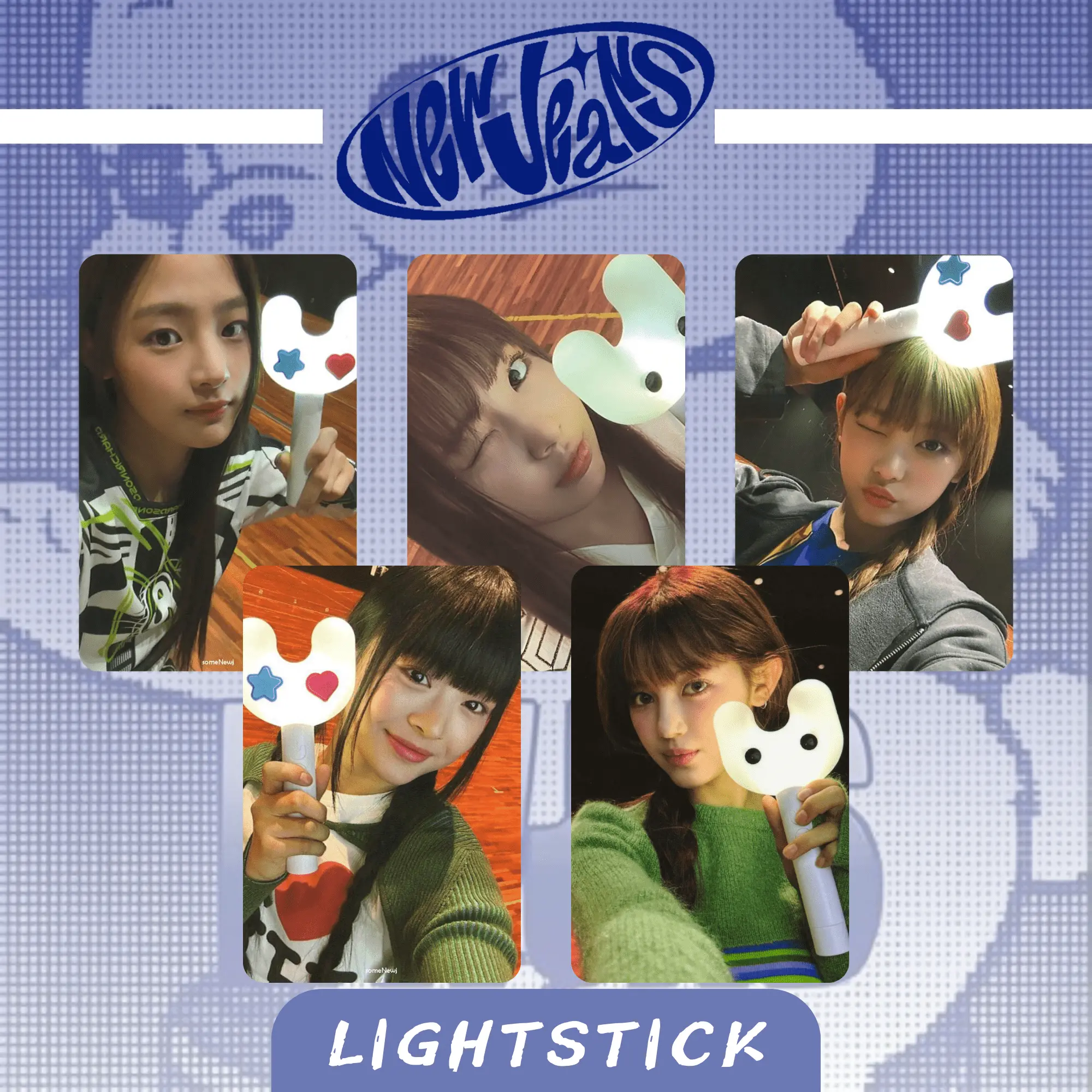 PHOTOCARD KPOP NEWJEANS | VER. LIGHTSTICK | LOMOCARD! NOT OFFICIAL | DOUBLE-SIDED GLOSSY