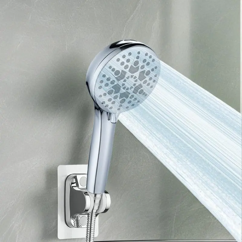 Handheld Shower Head Set, 1 Set High Pressure Shower Head with Holder & Hose, Bathroom Shower Equipment, Bathroom Supplies 6