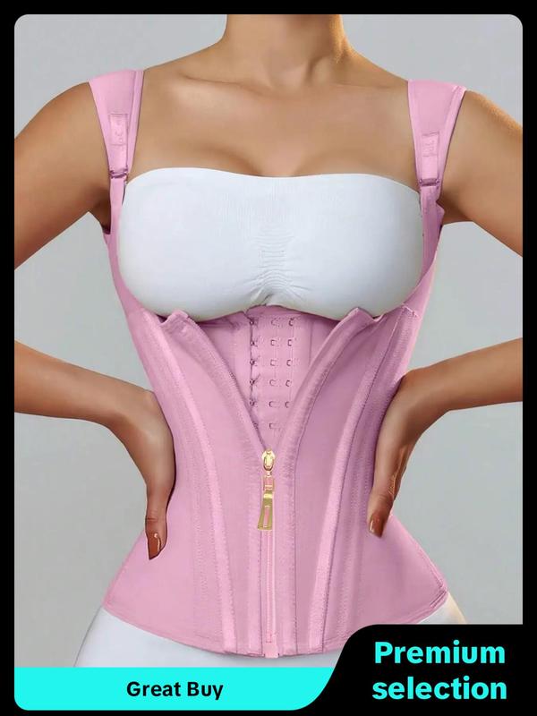 Women's Solid Color Zipper Corset Women's Solid Color Zipper Corset