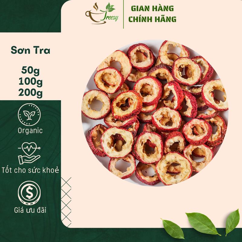 200g Trà Sơn Tra (Táo Gai) Cắt Lát Sấy Khô - Trà thảo mộc Treesy - Trà hoa quả