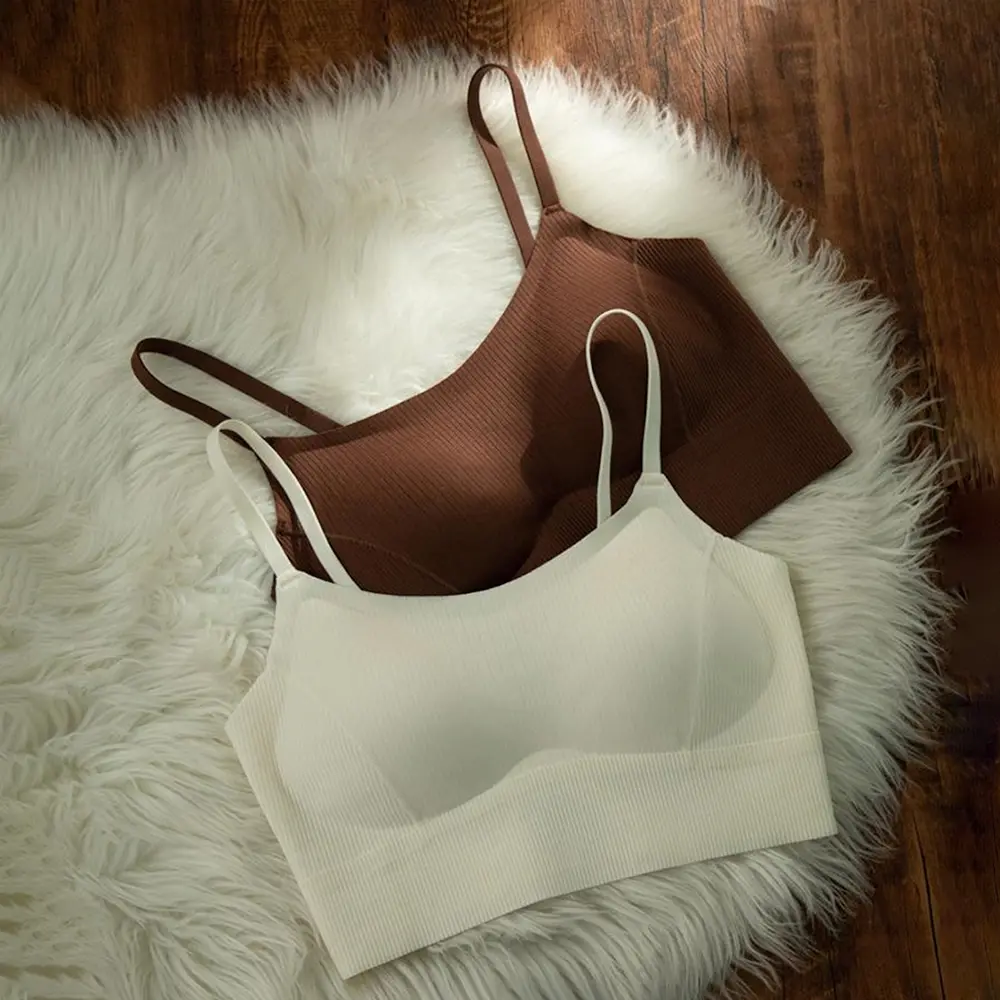 Beautiful Back Camisole Underwear For Women Thin Style Small Chest Gathered With Chest Pads Comfortable And Breathable Crop Top Women's Corset Lady Bustier Camisole Shapewear Fit Design Bralettes Vest