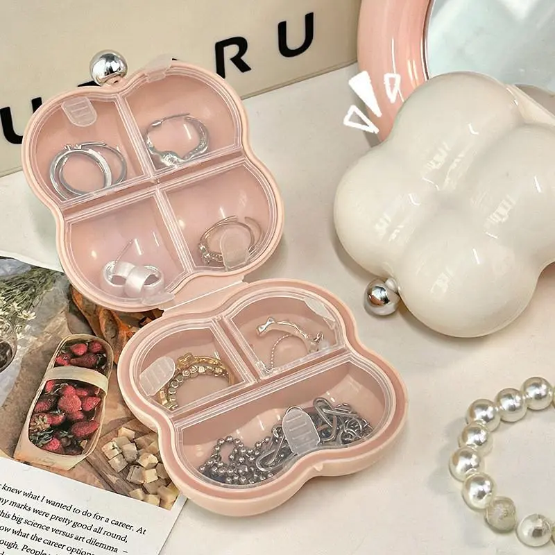 Vinnatsu Pill Box Mini Segel Kotak Obat Travel Case Jewel Daily Pill Box/Kotak Tempat Obat 8 Sekat Kotak Pil Tahan Air/Permata Kotak Perjalanan 1