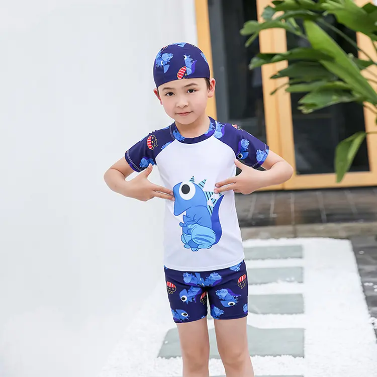 Bộ Bơi Kèm Mũ Cho Bé Trai và Bé Gái Từ 10kg 1