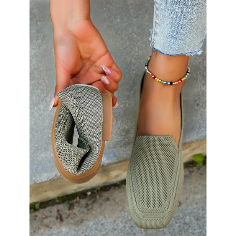 Product Introduction of Women's flat shoes with one strap, breathable square head large size wide foot shoes, casual and light walking shoes for all seasons 14