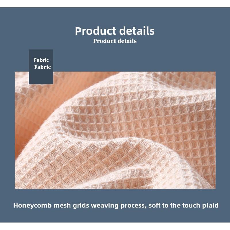Product Introduction of Bamboo Fiber Brand Towel Waffle Pure Cotton Hotel Bathrobe Men Women Long Nightgown Men Spring Summer Autumn Winter Absorbent Quick-Dry Couple Bathrobe 5
