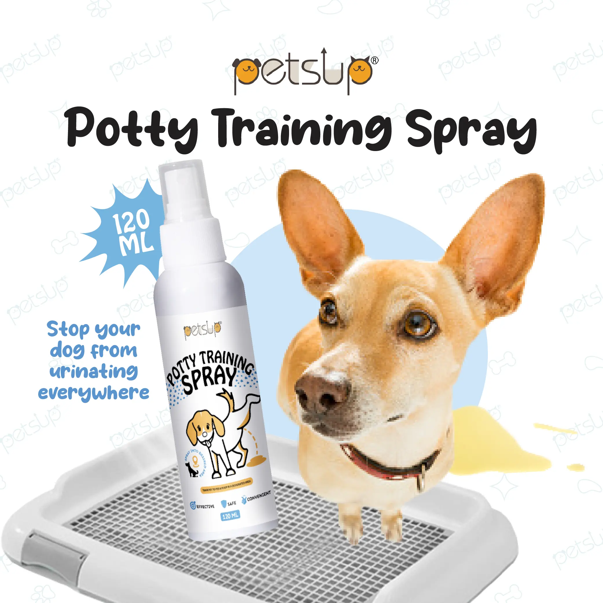 Petsup Dog 120ML Spray Inducer Dog Toilet Training Puppy Positioning Defecation Pet Potty Training Spray