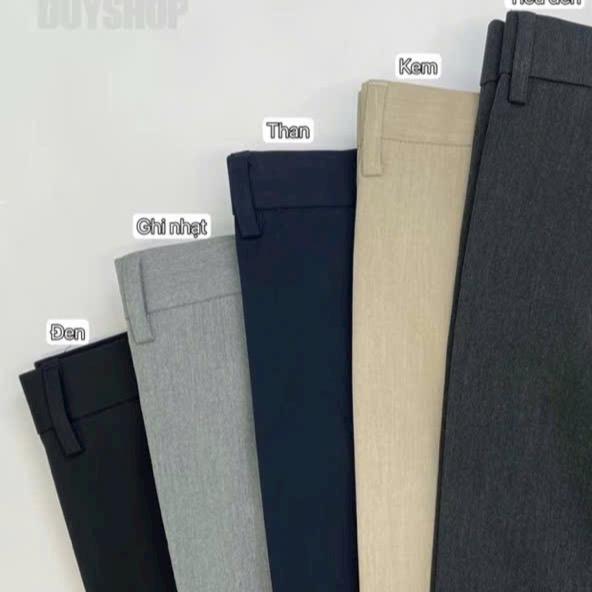  Quần Âu Cạp Chun Ẩn Vải cotton Cao Cấp Dày Dặn Co Giãn Thoải Mãi Không Nhăn không xù Menswear Nam Pants 