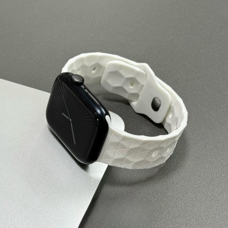 Product Introduction of Sport Silicone for Apple watch ultra 2 band 49mm 46mm 44mm 40mm 45mm 42mm 41mm football pattern bracelet iWatch series 10 9 8 7 6 5 se strap 9