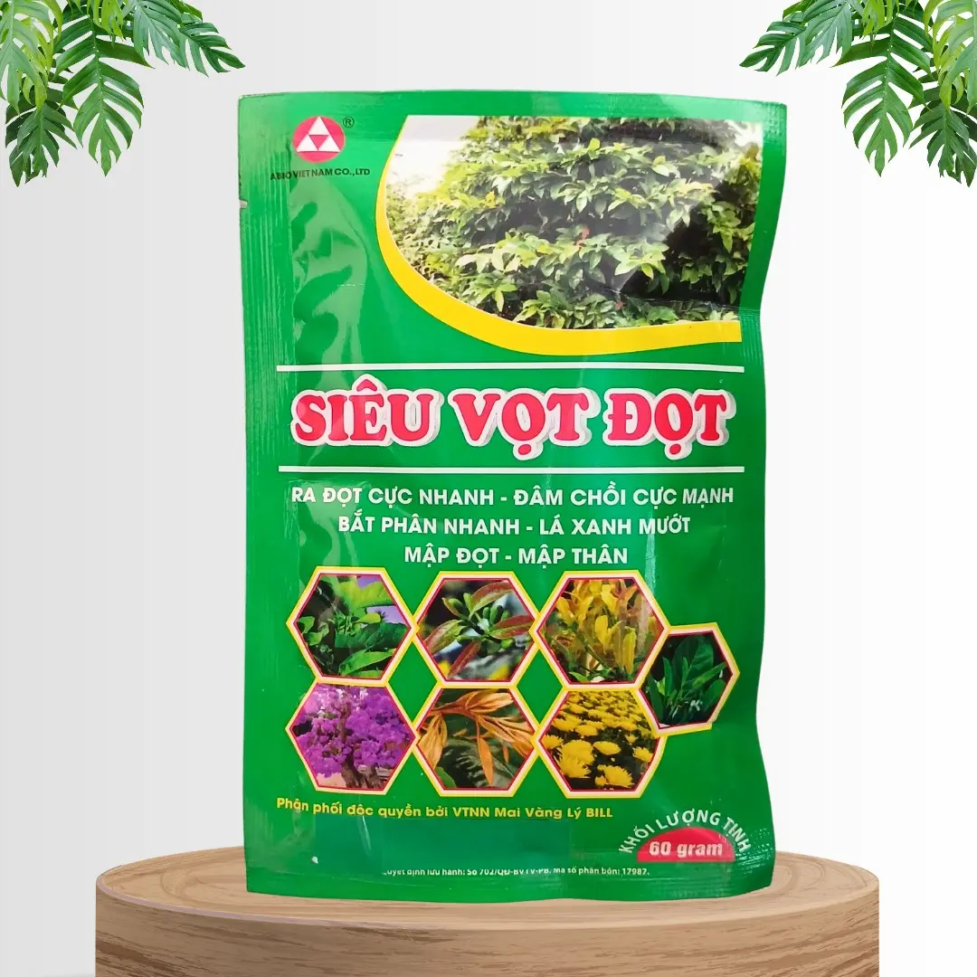S iêu Vọt Đọt, Giúp Cây Ra Đọt Nhanh, Bung Chồi Mạnh, Lá Xanh Mướt, gói dạng bột 60g