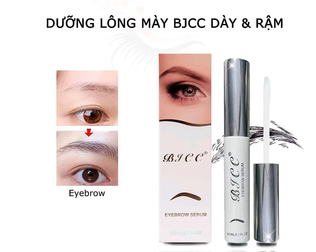 1 LỌ Dưỡng Mày BJCC - Giúp Lông Mày Chắc Khỏe, Dài, Dày và Đen - 3ml - Nữ, Cosmetic Trang Điểm Mỹ Phẩm