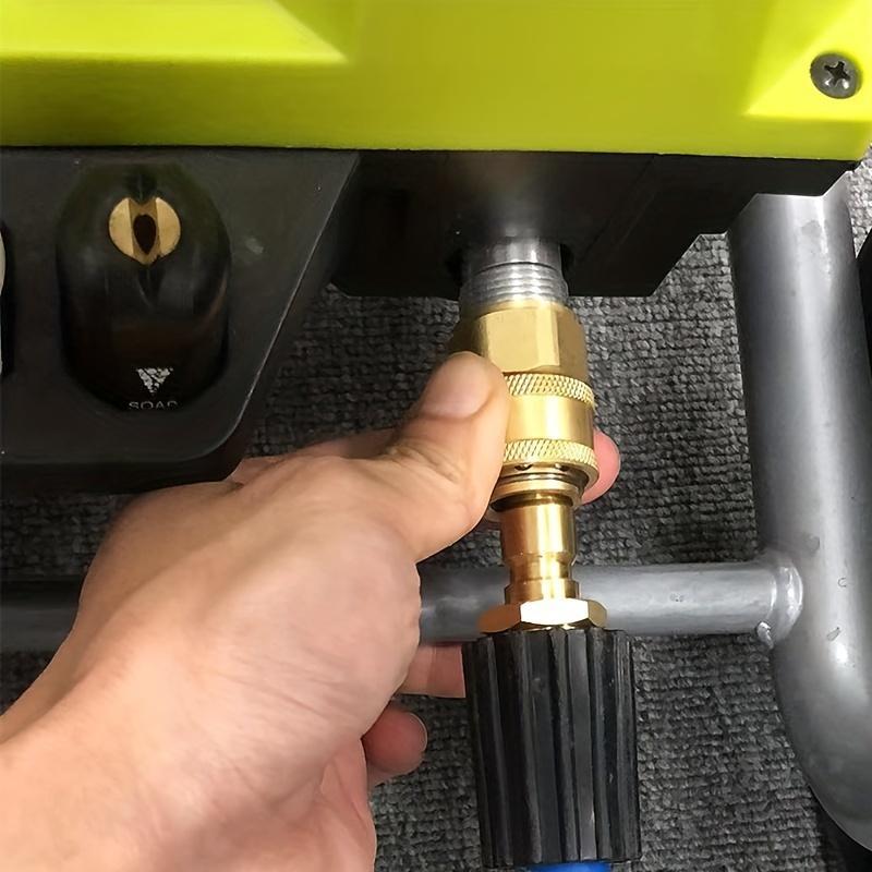 Pressure Washer Quick Disconnect Adaptor Set, M22-15mm to 3/8" Quick Release Couplers, All Solid Brass Connector Compatible with Sun Joe, Power Washer Adaptor, Power Tool Accessories 5