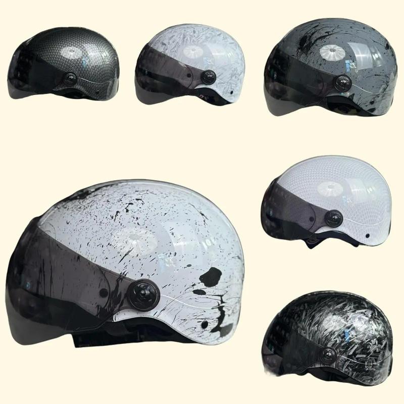 ( Mua 1 Nón Tặng 1 Nón Nhận Tổng Cộng 2 Nón ) - Mũ Bảo Hiểm Nhúng Carbon + Gắn Kính Chống Tia UV + Phủ Bóng Nano A35 - Size 52-59cm - Mubaohiem Namnu - Helmet nón  sơn có hoạ tiết