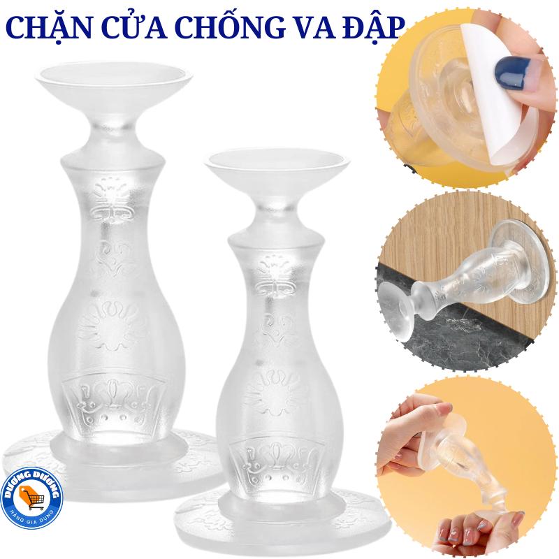Combo 10 Chặn Cửa Chống Va Đập Bằng Silicon Chống Ồn Chống Kẹt Tay Cho Bé - Dụng Cụ Chắn Cửa Hít Chân Không Kèm Keo Dán Không Khoan Đục Tiện Lợi - Miếng Chặn Cửa Silicon Trong Suốt