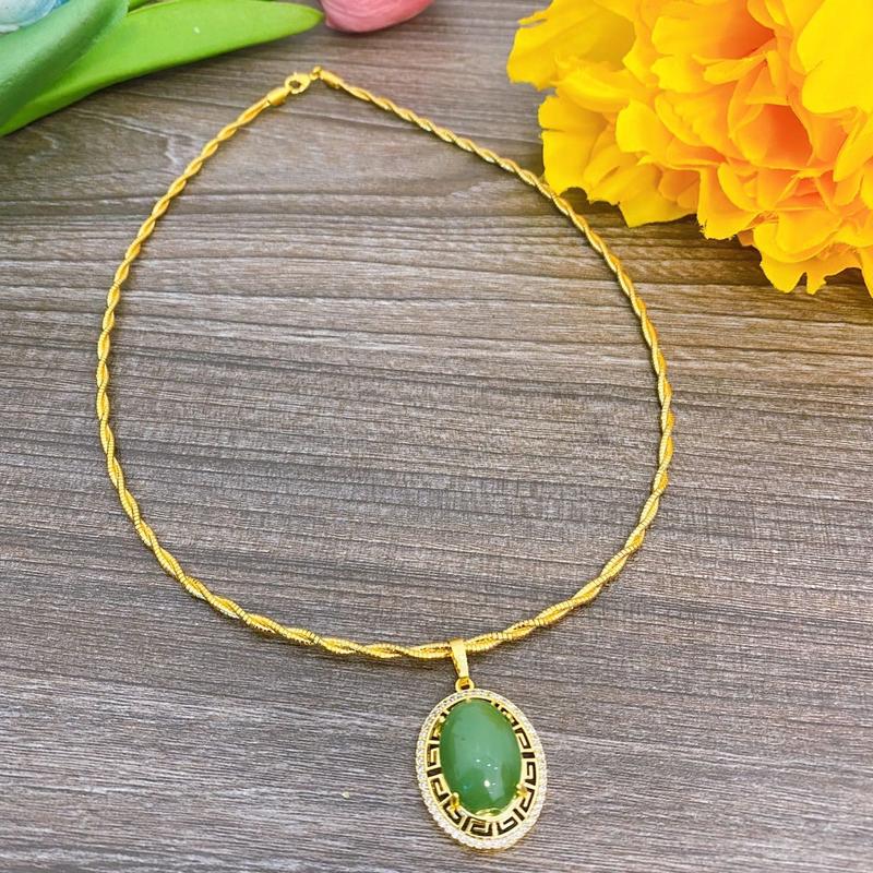 Kiềng dẻo kèm mặt cao cấp Women Dây Chuyền Trang Sức 4