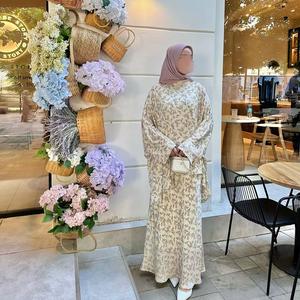 Baju Atasan Batman, untuk Wanita Muslim, Skirt Bercetak Manis, Set Dua Keping, MS6135