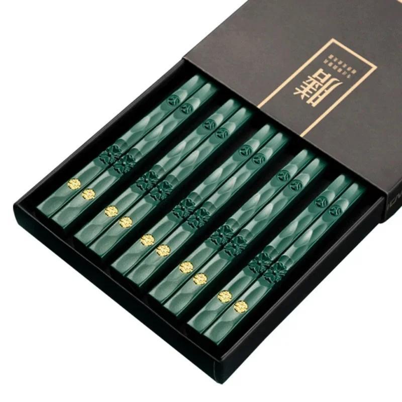 1/5Pairs High Quality Japanese Non-Slip Chopsticks Korean Home Hotel Restaurant Portable Healthy Food Stick For Sushi Chopsticks 4