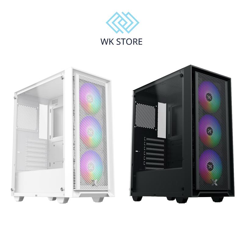 Vỏ case máy tính XIGMATEK SKY II 3F (ATX/MID TOWER/MÀU ĐEN/TRẮNG) - KÈM 03 FAN XIGMATEK Z20F RGB - Mới Bảo Hành 12 Tháng