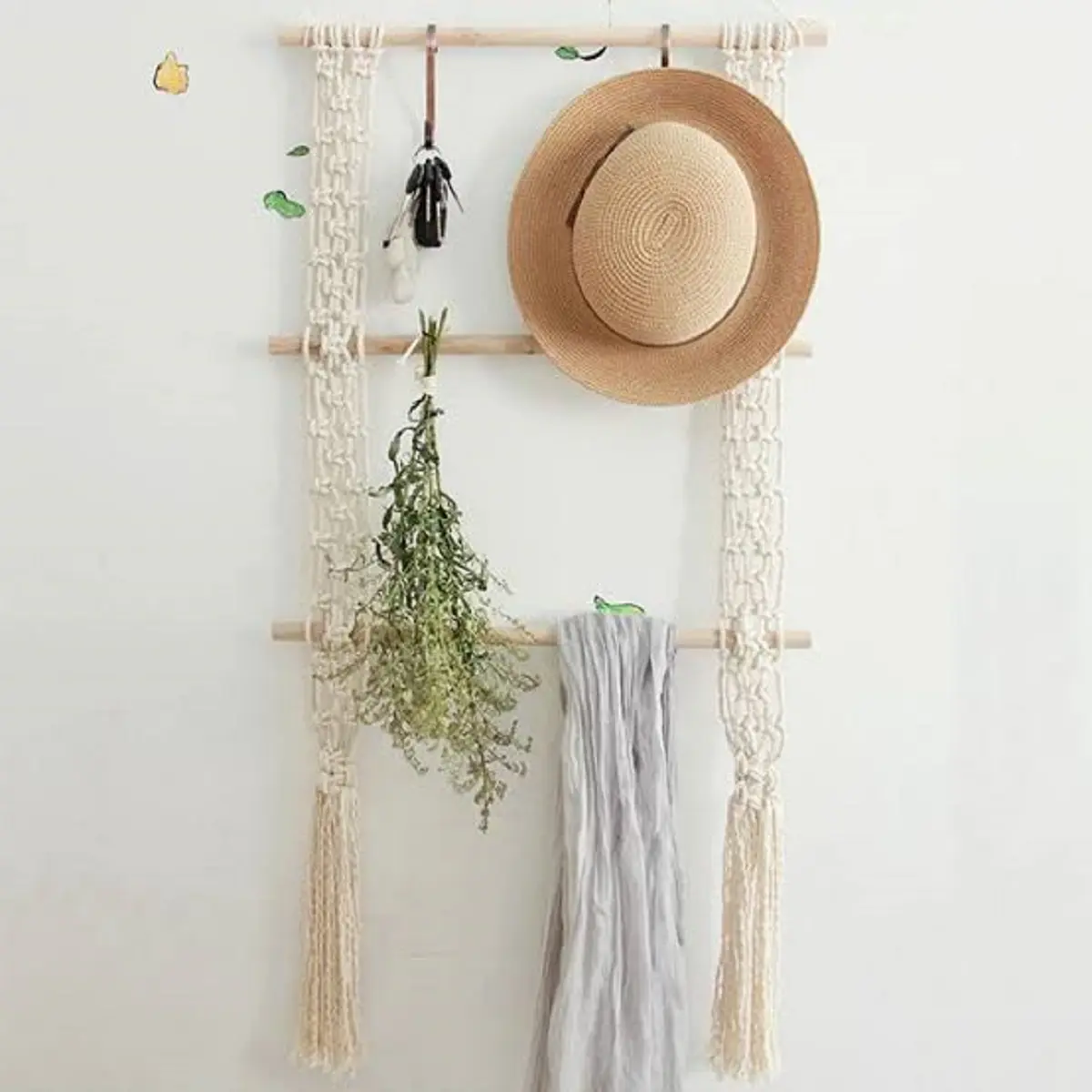 Gantungan Hijab Macrame Hangerplant Lebar 40cm, Terbuat dari Tali Roppe