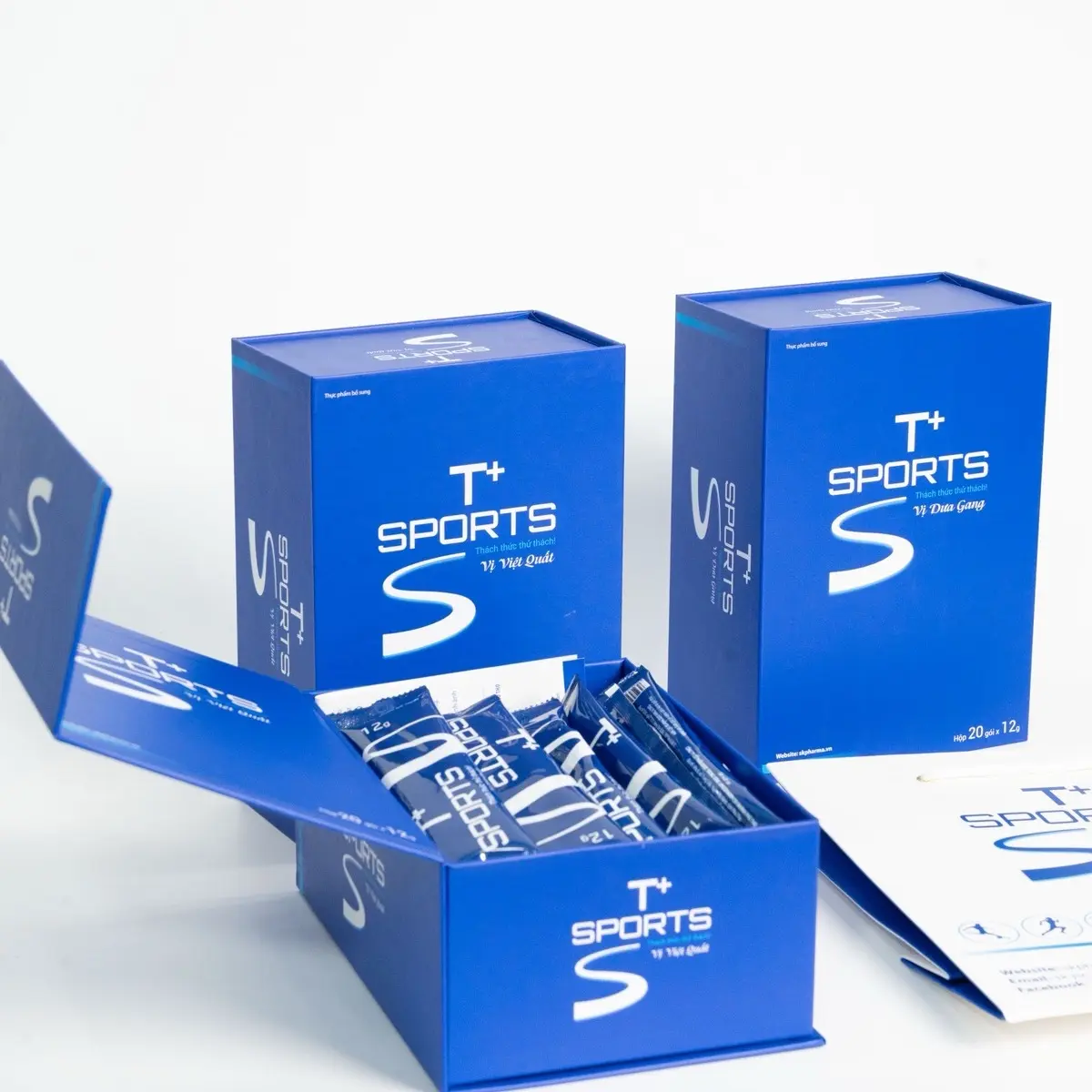 Hộp 20 gói Nước uống thể thao T+ Sports tặng bình 500ml