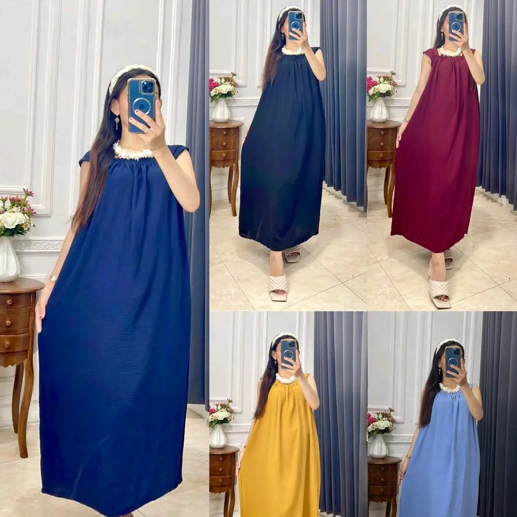 DASTER YUKENSI ANDIN CRINGKLE AIRFLOW TERBARU Polos daster mini pendek busui