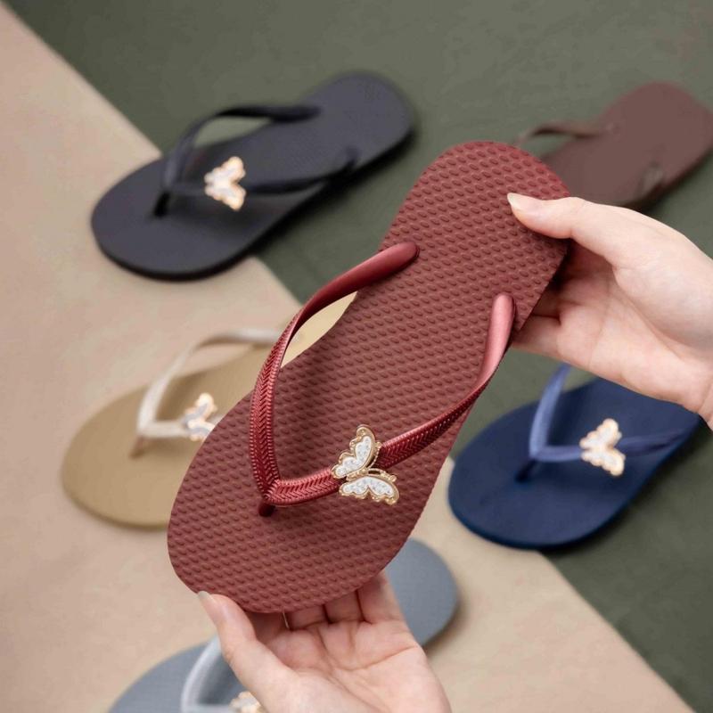  Dép kẹp xỏ ngón Mùa Hè charm BƯỚM ,Dành Cho Nữ ,Thích Hợp Đi Chơi  Đi Biển ,Ngoài Trời ,Chống Trơn ,Chống Trượt Tốt 