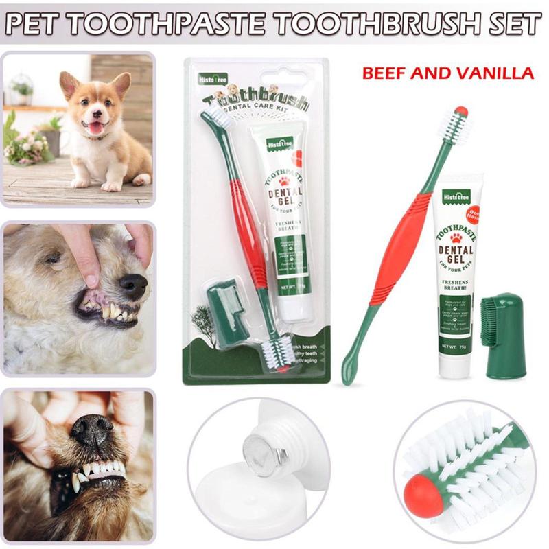 Product Introduction of 1pc Pet Toothpaste Toothbrush Set 360° Cat Dog Dental Cleaning Supplies Pet Oral Brush Clean Y2W1 37