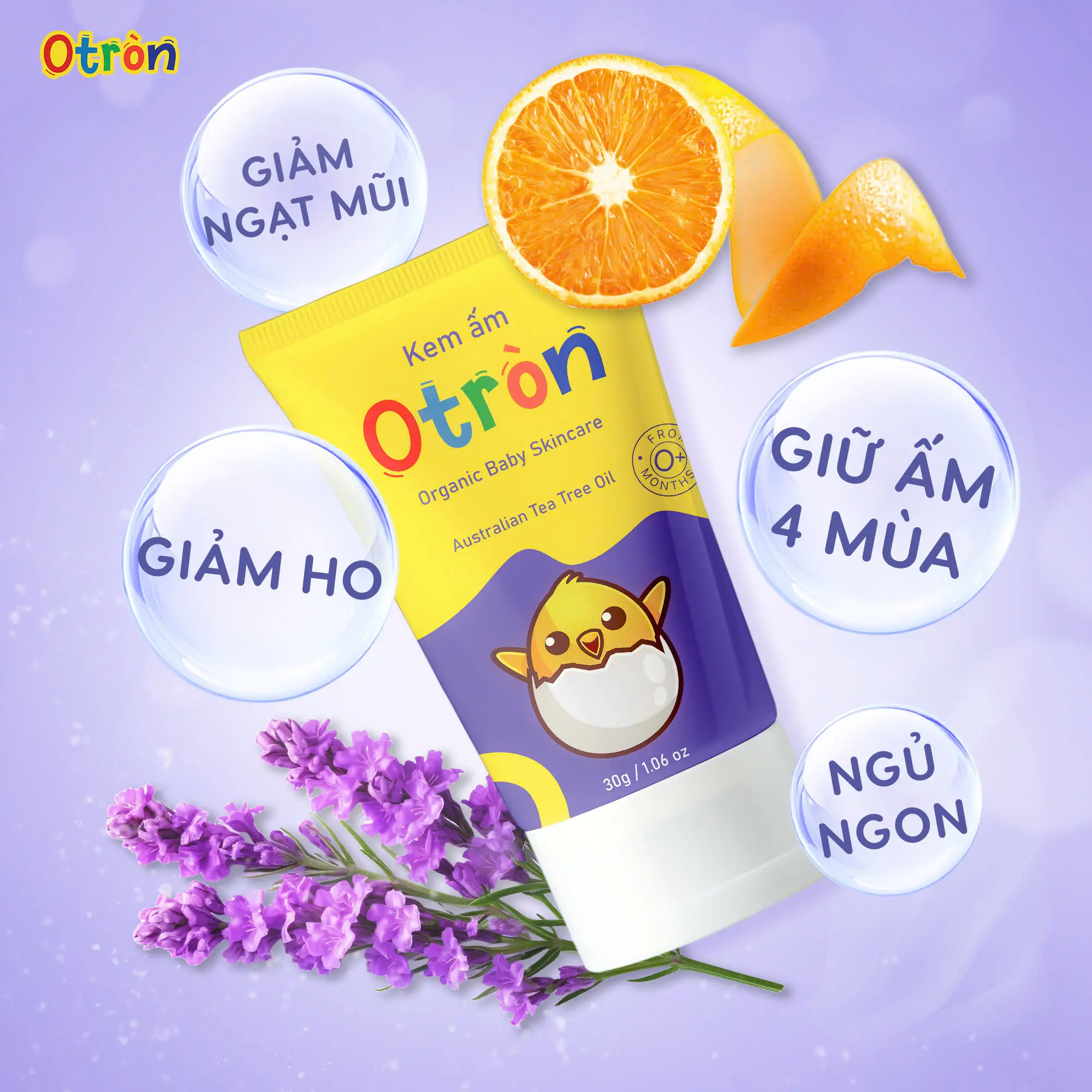 [GMV] Kem ấm O Tròn giữ ấm, giảm ngạt mũi, phòng cảm lạnh, ngừa ho cho bé
