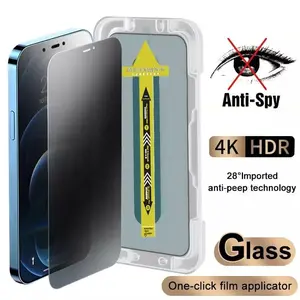 Pelindung Layar Tempered Glass Super Fit Superfit Film Anti Spy Automatic Kompatibel Untuk Iphone 7 8 Plus SE X Xs Xr Xs Max 11 Pro Max 12 Mini Pro Max 13 Mini 13 Pro 13 Pro Max 14 Plus 14 Pro 14 Pro Max 15 Plus 15 Pro 15 Pro Max 16 Plus 16 Pro 16 Pro Max
