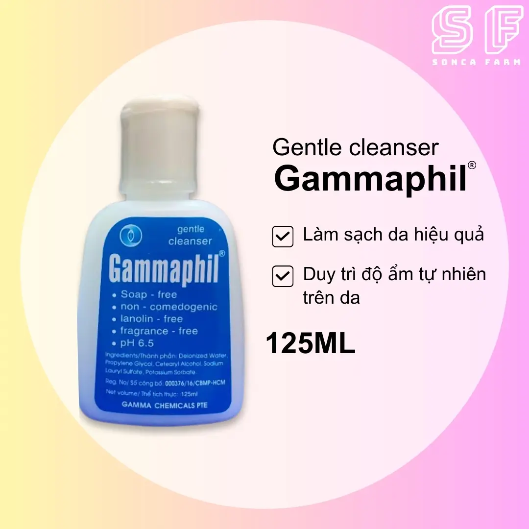Gammaphil 125ml Sữa Rửa Mặt Dịu Nhẹ Cho Mặt Và Toàn Thân