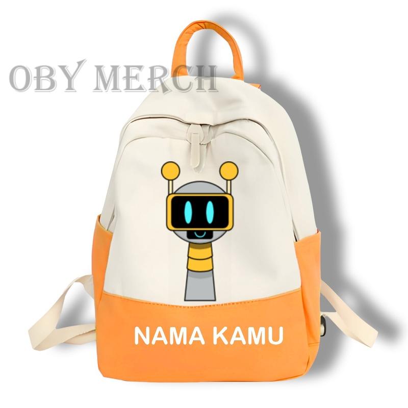 Tas Anak Sprunki Incredibox Karakter Custom Nama - Ransel Sekolah Anak SD SMP, Kuat dan Tahan Air 1