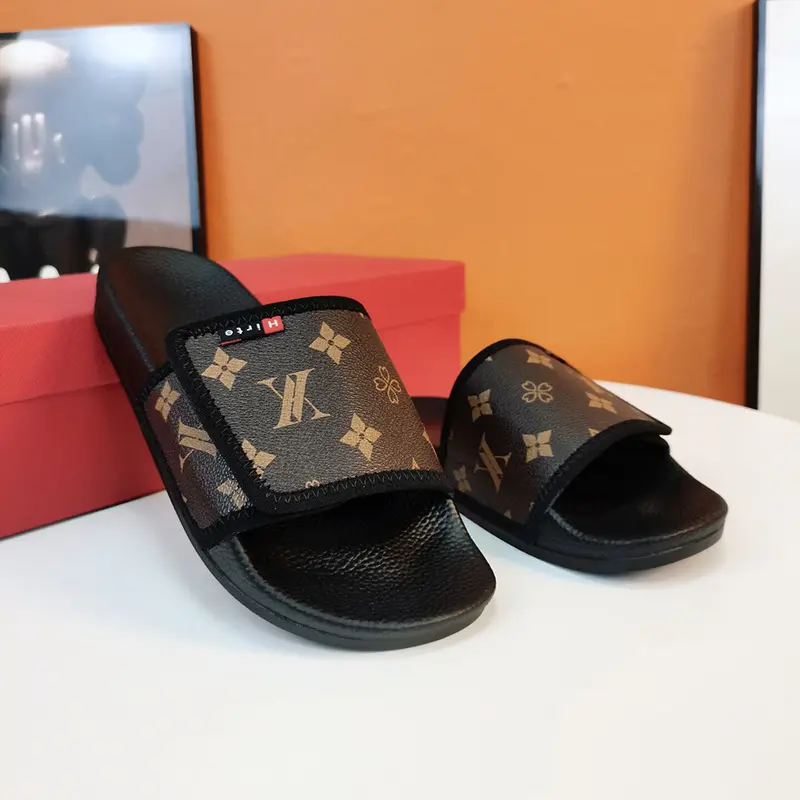 Men's Trendy Summer Outdoor Slippers with Velcro, Non-Slip, High-End Feel, Beach Slide Sandals