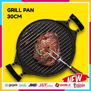 BBQ Marble Grill Pan Galaxy 30cm - Die Casting - Pemanggang Serbaguna