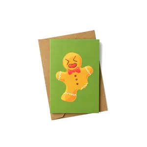 XOXO Bali - Gingerbread Mini Greeting Card | Kartu Ucapan Kecil Gambar Kue Jahe Natal