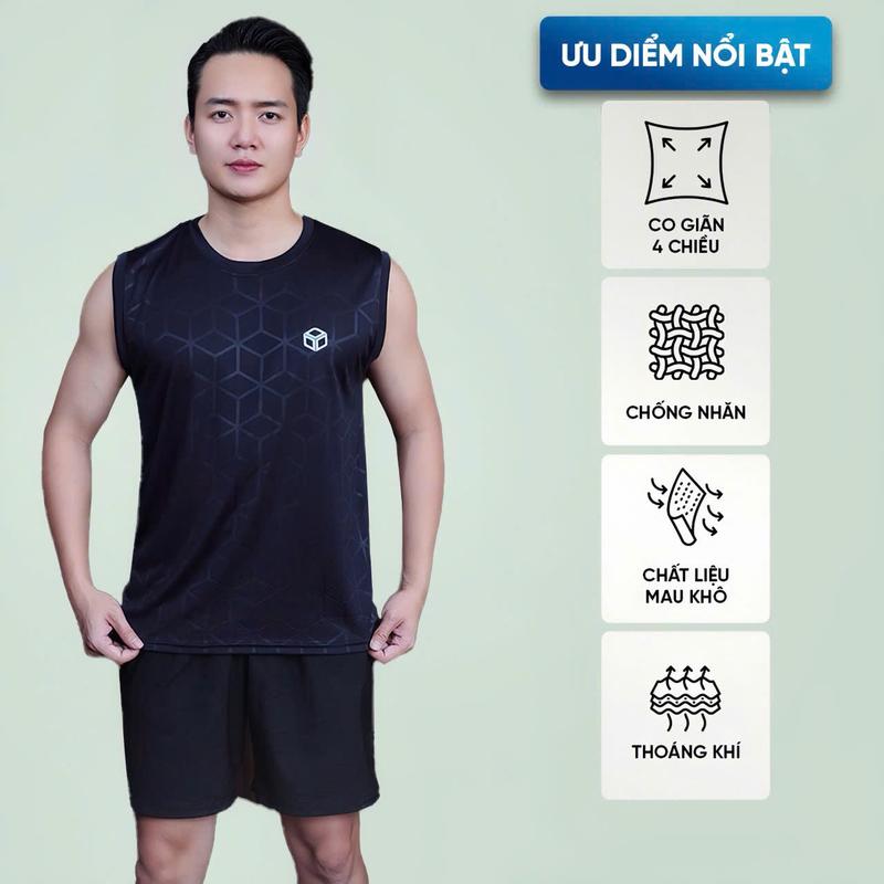 Product Introduction of [ Combo 2-3-4 ÁO ] Sát Nách Thể Thao, Chất Thun Lạnh Co Giãn Mềm Thoáng Nhẹ Vận Động Thoải Mái NAM LOGO Hình Hộp 6