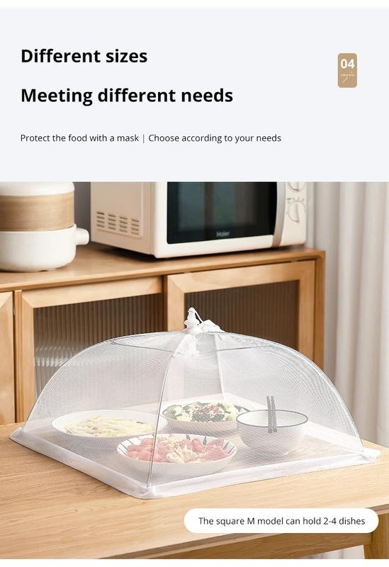 Product Introduction of Dining Table Cover, Food Cover, Dust-proof and Fly-proof Food Cover, Leftovers, Large Food Net. 2