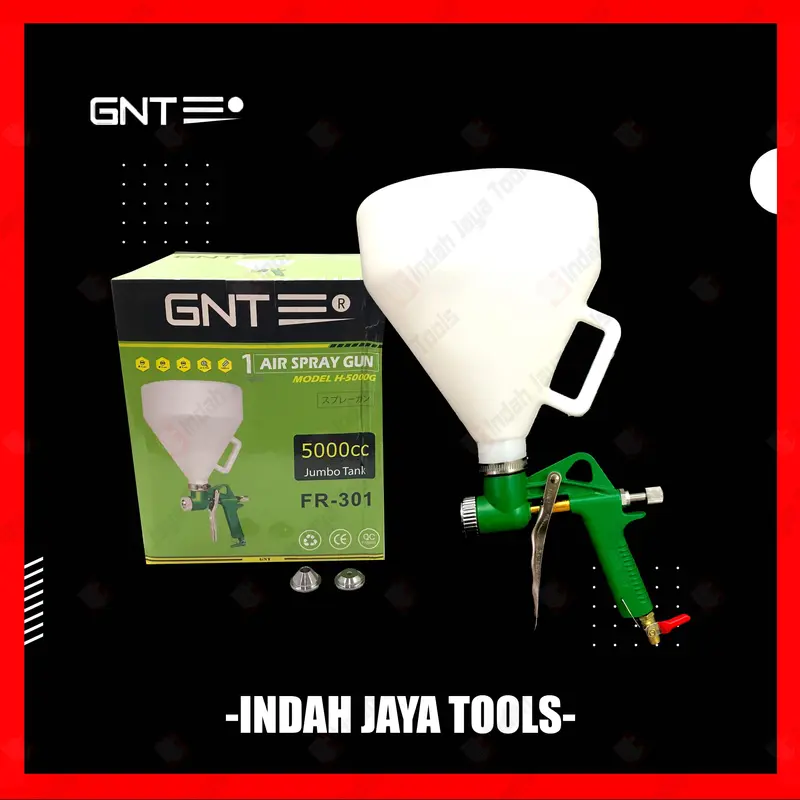 GNT FR301 Spray Gun Hopper H-5000G Cat Semen Tembok Air Cement Texture 0