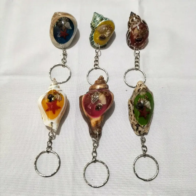 Gantungan kunci kerang resin 0